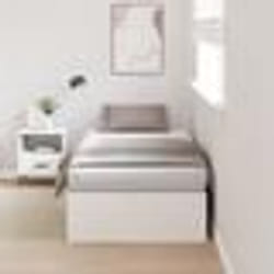 Cadre de lit de rangement vidaXL Blanc 100x200 cm 3335349
