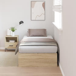Cadre de lit de rangement vidaXL en chêne Sonoma 100x200 cm 3335351