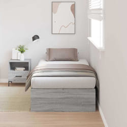 Cadre De Lit Sonoma Gris 200 X 100 X 31,5 Cm Bois D'Ingénierie Vidaxl