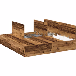 Ce cadre de lit de rangement rustique est parfait pour un style de vie moderne, alliant utilité et charme intemporel. Avec sa ...