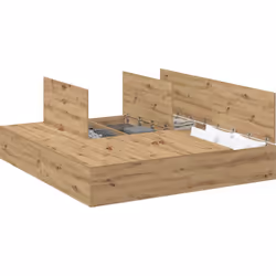 Ce cadre de lit moderne en chêne fait main est parfait pour rehausser ta chambre avec son design élégant et minimaliste. La b ...
