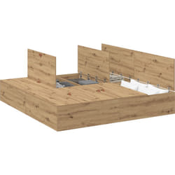 Cadre de lit de rangement Chêne Artisanal 200x200 cm Vidaxl