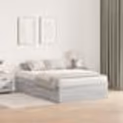 Cadre de lit de rangement vidaXL Gris Sonoma 120x200 cm 3335370