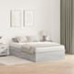 Cadre de lit de rangement vidaXL Gris Sonoma 120x200 cm 3335370