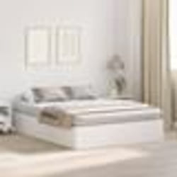 vidaXL Cadre de lit de rangement Blanc 140x200 cm 3335373