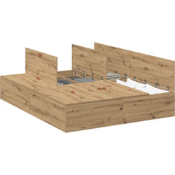 Lit de rangement Artisan Chêne 150x200 cm Vidaxl