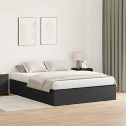 Cadre De Lit Chêne Noir 200 X 160 X 31,5 Cm Bois D'Ingénierie Vidaxl