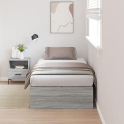 Cadre De Lit Avec Rangement Gris Sonoma 90 X 190 Cm Vidaxl
