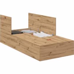Ce cadre de lit de rangement moderne mixe fonctionnalité et style, proposant une solution pratique pour les petites chambres. ...