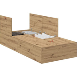 Vidaxl - Lit de rangement Artisan en chêne 90x190 cm