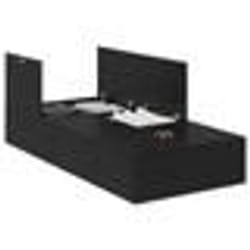 vidaXL Cadre de lit avec rangement Chêne noir 75x190 cm Bois dingénierie 3335414