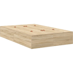 Vidaxl - Cadre de lit de rangement en chêne Sonoma 120 x 190 cm