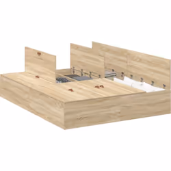 Ce cadre de lit de rangement en chêne Sonoma allie style et praticité, super choix pour toute chambre moderne. Il a un look c ...