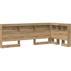 Tête de lit de rangement avec étagère avec tête de lit avec stockage chêne artisanal 90 cm Vidaxl