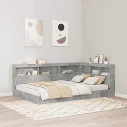 Tête De Lit De Rangement Gris Béton 120 Cm Bois D'Ingénierie Vidaxl