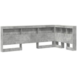 Tête De Lit De Rangement Gris Béton 90 Cm Bois D'Ingénierie Vidaxl
