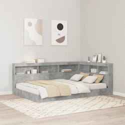 Tête De Lit De Rangement Gris Béton 120 Cm Bois D'Ingénierie Vidaxl