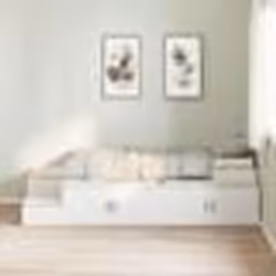 vidaXL Cadre de lit de rangement Blanc 100x200 cm 3335557