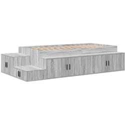 Cadre de lit avec rangement Sonoma gris 244 x 127 x 53.5 cm Vidaxl