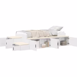 Ce lit de rangement mélange style moderne et praticité, parfait pour les chambres d'enfants ou au design moderne. Avec ses li ...
