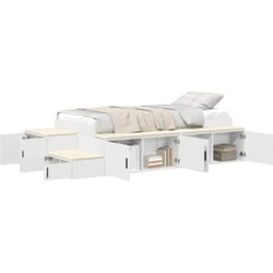 Lit de rangement blanc 90x200 cm Vidaxl