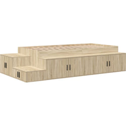 Vidaxl - Cadre de lit de rangement en chêne Sonoma 90x190 cm