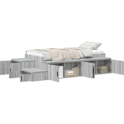 Lit de rangement Gris Sonoma 90x190 cm Vidaxl