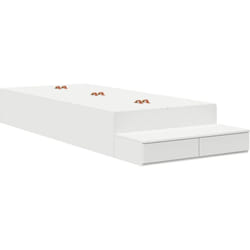 Cadre De Lit Avec Rangement Blanc 236.5 X 80 X 31.5 Cm Vidaxl