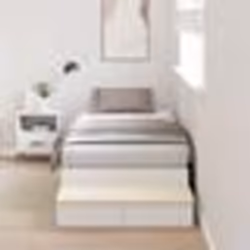 vidaXL Cadre de lit de rangement Blanc 100x200 cm 3335613