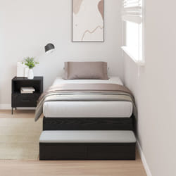 Cadre De Lit Avec Rangement Chêne Noir 236.5 X 100 X 31.5 Cm Vidaxl