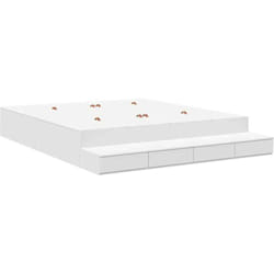 Vidaxl - Cadre de lit avec rangement Blanc 236.5 x 200 x 31.5 cm