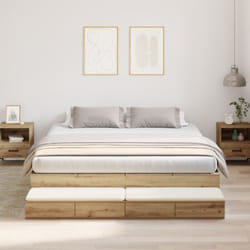 Vidaxl - Cadre de lit de rangement Chêne artisan 200x200 cm