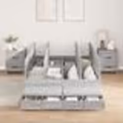 vidaXL Cadre de lit de rangement Gris Sonoma 120x200 cm 3335634