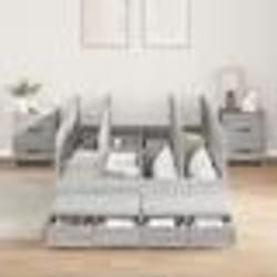 vidaXL Cadre de lit de rangement Gris Sonoma 120x200 cm 3335634