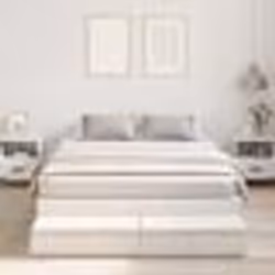 vidaXL Cadre de lit de rangement Blanc 140x200 cm 3335637