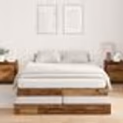 vidaXL Cadre de lit de rangement en vieux bois 150x200 cm 3335651