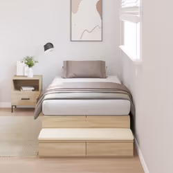 vidaXL Lit de rangement en chêne Sonoma 90x190 cm 3335671