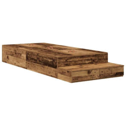 Cadre de lit avec rangement Bois ancien 226.5 x 90 x 31.5 cm Vidaxl
