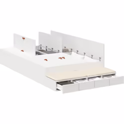 Ce cadre de lit blanc avec rangement apporte une note élégante et pratique aux chambres modernes. Il est fait pour équilibrer ...