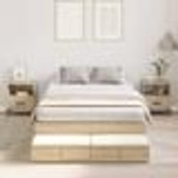 vidaXL Cadre de lit de rangement en chêne Sonoma 120x190 cm 3335687