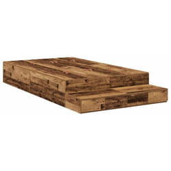 Cadre De Lit Avec Rangement Bois Ancien 226.5 X 120 X 31.5 Cm Vidaxl
