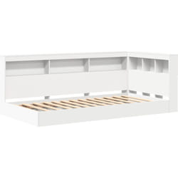 Vidaxl - Lit bibliothèque Blanc 90x200 cm en bois aggloméré