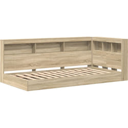 Lit-bibliothèque en Chêne Sonoma 100x200 cm en bois agencé vidaXL