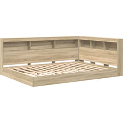 Lit Bibliothèque Chêne Sonoma 140x200 cm Bois d'Ingénierie vidaXL