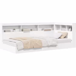 Ce lit avec bibliothèque allie fonctionnalité et style moderne, vous offrant une solution stylée pour toute chambre. La forme ...