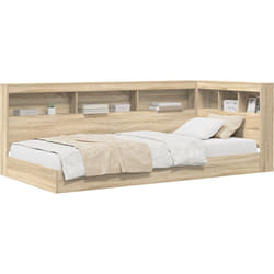 Vidaxl - Lit bibliothèque chêne Sonoma 75x190 cm en bois d'ingénierie