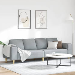 vidaXL Ensemble de Canapés Gris clair tissu