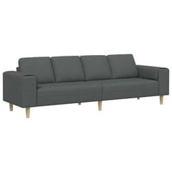 Vidaxl Ensemble De Canapés Gris Foncé Tissu