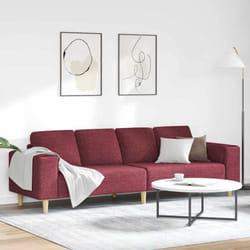Ensemble De Canapés Rouge Bordeaux Tissu Vidaxl