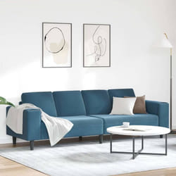 vidaXL Ensemble de Canapés Bleu Velours